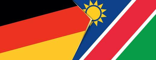 Germany and Namibia flags, two vector flags.