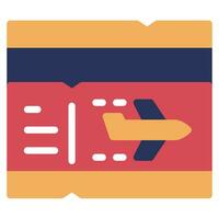 Boarding Pass Icon Illustration, for uiux, web, app, infographic, etc vector