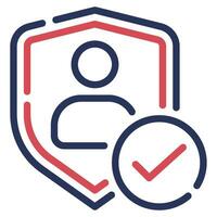 Security Check Icon Illustration, for uiux, web, app, infographic, etc vector