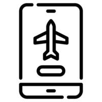 Mobile Boarding Pass Icon Illustration, for uiux, web, app, infographic, etc vector