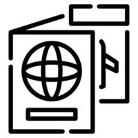 pasaporte icono ilustración, para uiux, web, aplicación, infografía, etc vector