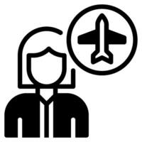 Gate Agent Icon Illustration, for uiux, web, app, infographic, etc vector