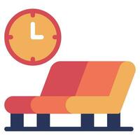 Waiting Area Icon Illustration, for uiux, web, app, infographic, etc vector