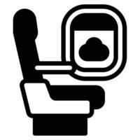 avión asiento icono ilustración, para uiux, web, aplicación, infografía, etc vector