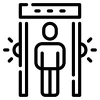 Security Scanner Icon Illustration, for uiux, web, app, infographic, etc vector