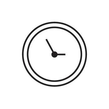wall clock icon vector
