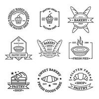 Bakery Shop Label Badge Sign Set Concept. Vector