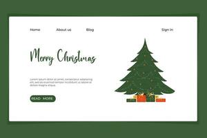 Greeting Merry Christmas holiday concept template banner vector