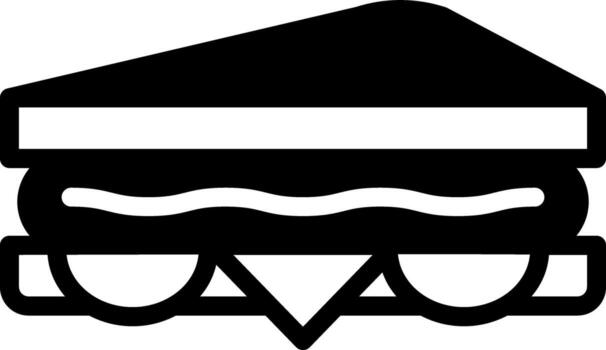 solid icon for sandwich vector
