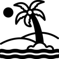 solid icon for tropical vector