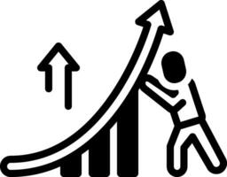 solid icon for raises vector
