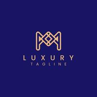 Luxury Letter M Logotype For Elegant and Stylish Fashion Business vector