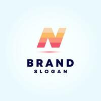 Abstract Letter N Logo Design Vector Template