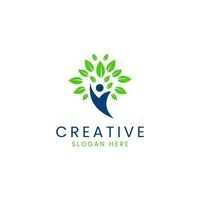 Natural Medical Health Logo Design Vector Template