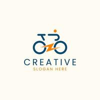 creativo poder bicicleta logo icono diseño inspiraciones vector
