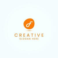 Abstract Letter F Logo Design Vector Template