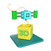 Printing 3D Text 3D Illustration Icon