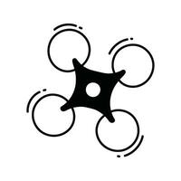 Drone camera doodle Icon Design illustration. Science and Technology Symbol on White background EPS 10 File vector