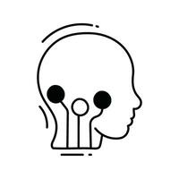 Artificial intelligence doodle Icon Design illustration. Science and Technology Symbol on White background EPS 10 File vector