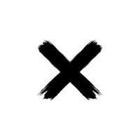 Paint Brush, Brush Stroke, Abstraction Cross shape, can use for Logo Gram, Art Illustration, Mark, or Graphic Design Element. Vector Illustration