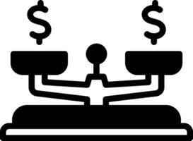 solid icon for balance vector