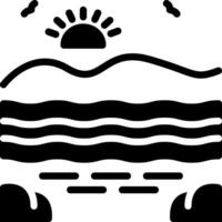 solid icon for coastal vector