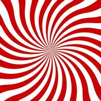 Red swirling pattern background. Vortex starburst spiral twirl square. Helix rotation rays. Converging scalable stripes. Vector illustration