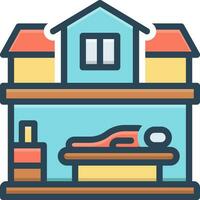 color icon for lodging vector