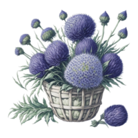 vattenfärg blommig blomma korg design, vattenfärg blomma arrangemang blommig, vattenfärg blomma design, blomma sublimering blommig ClipArt, vattenfärg blomma korg, bröllop dekoration, ai genererad png