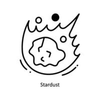 polvo de estrellas garabatear icono diseño ilustración. espacio símbolo en blanco antecedentes eps 10 archivo vector