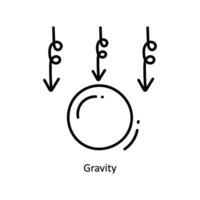 Gravity doodle Icon Design illustration. Space Symbol on White background EPS 10 File vector