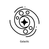 galáctico garabatear icono diseño ilustración. espacio símbolo en blanco antecedentes eps 10 archivo vector