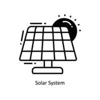 Solar System doodle Icon Design illustration. Space Symbol on White background EPS 10 File vector