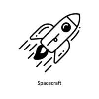 Spacecraft doodle Icon Design illustration. Space Symbol on White background EPS 10 File vector