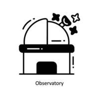 Observatory doodle Icon Design illustration. Space Symbol on White background EPS 10 File vector