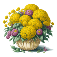 vattenfärg blommig blomma korg design, vattenfärg blomma arrangemang blommig, vattenfärg blomma design, blomma sublimering blommig ClipArt, vattenfärg blomma korg, bröllop dekoration, ai genererad png