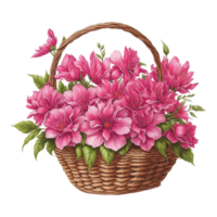 waterverf bloemen bloem mand ontwerp, waterverf bloem regelingen bloemen, waterverf bloem ontwerp, bloem sublimatie bloemen clip art, waterverf bloem mand, bruiloft decoratie, ai gegenereerd png