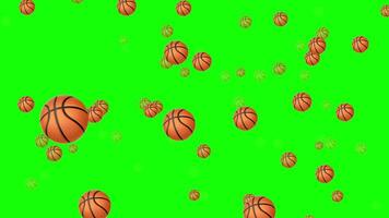 Grün Bildschirm Basketball Sport Bewegung Hintergrund video