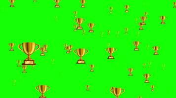 grön skärm trofén tilldela vinnare rörelse bakgrund video