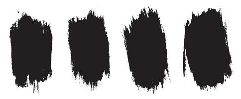 Abstract black color vector ink paint brush stroke