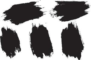 Grunge hand drawn black color paint brush illustration vector