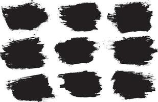 Ink vector black color brush stroke background