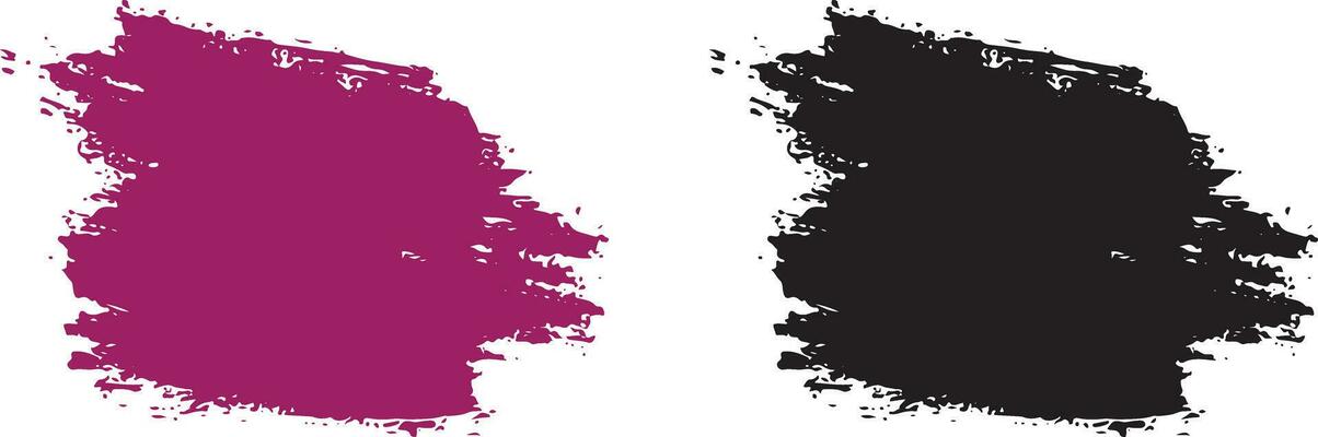 Grunge brush element splatter banner set