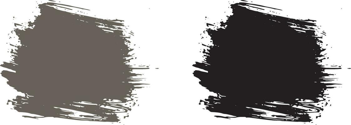 Vector set of grunge splatter illustration brush stroke