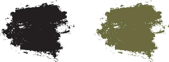 Grungy set of ink paint vector brush background