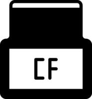 solid icon for cf vector