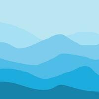 Water Wave Background Design, Abstract Vector Blue Ocean Walpaper Template