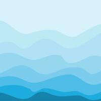 Water Wave Background Design, Abstract Vector Blue Ocean Walpaper Template