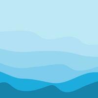 Water Wave Background Design, Abstract Vector Blue Ocean Walpaper Template