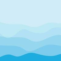 Water Wave Background Design, Abstract Vector Blue Ocean Walpaper Template